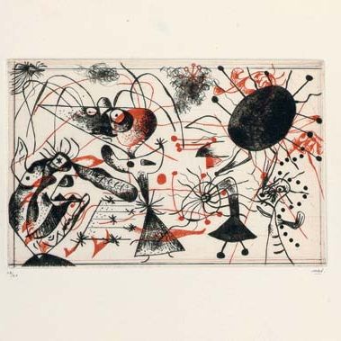 Joan Miró — Одна тарелка от Série Noire et Rouge (арт. 37)