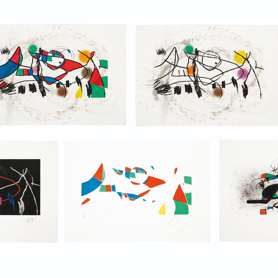 Joan Miró — Гравюры для выставки "Юн", Пьер Матисс, Нью-Йорк, 1973