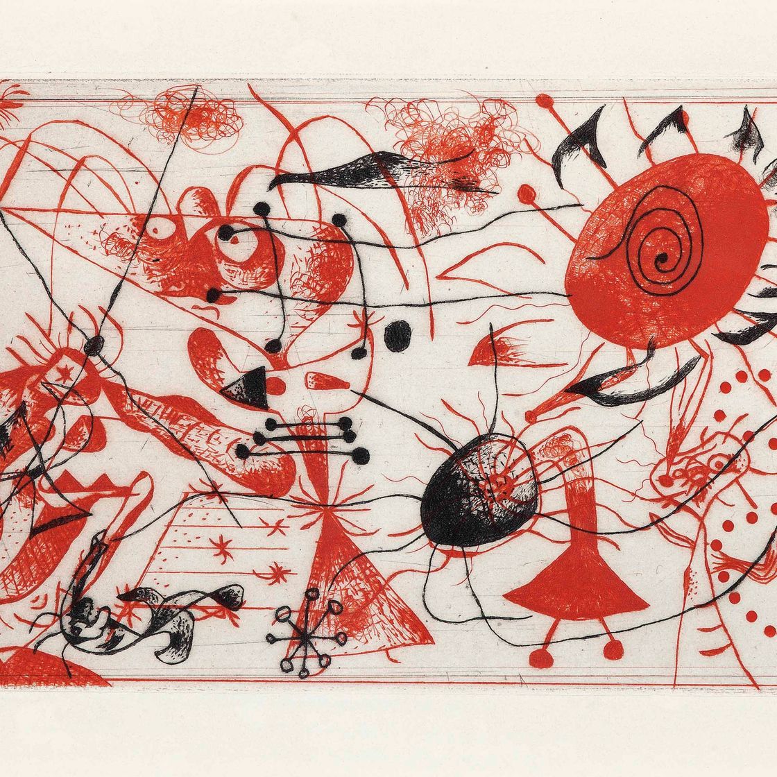 Joan Miró — Черная и красная серия : одна тарелка
