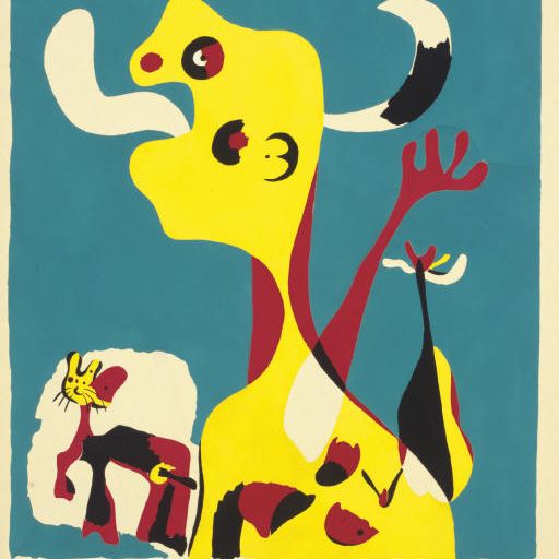 Joan Miró — Женщина и мужчина, рожденный в лунном свете (Дюпен, 18 лет)