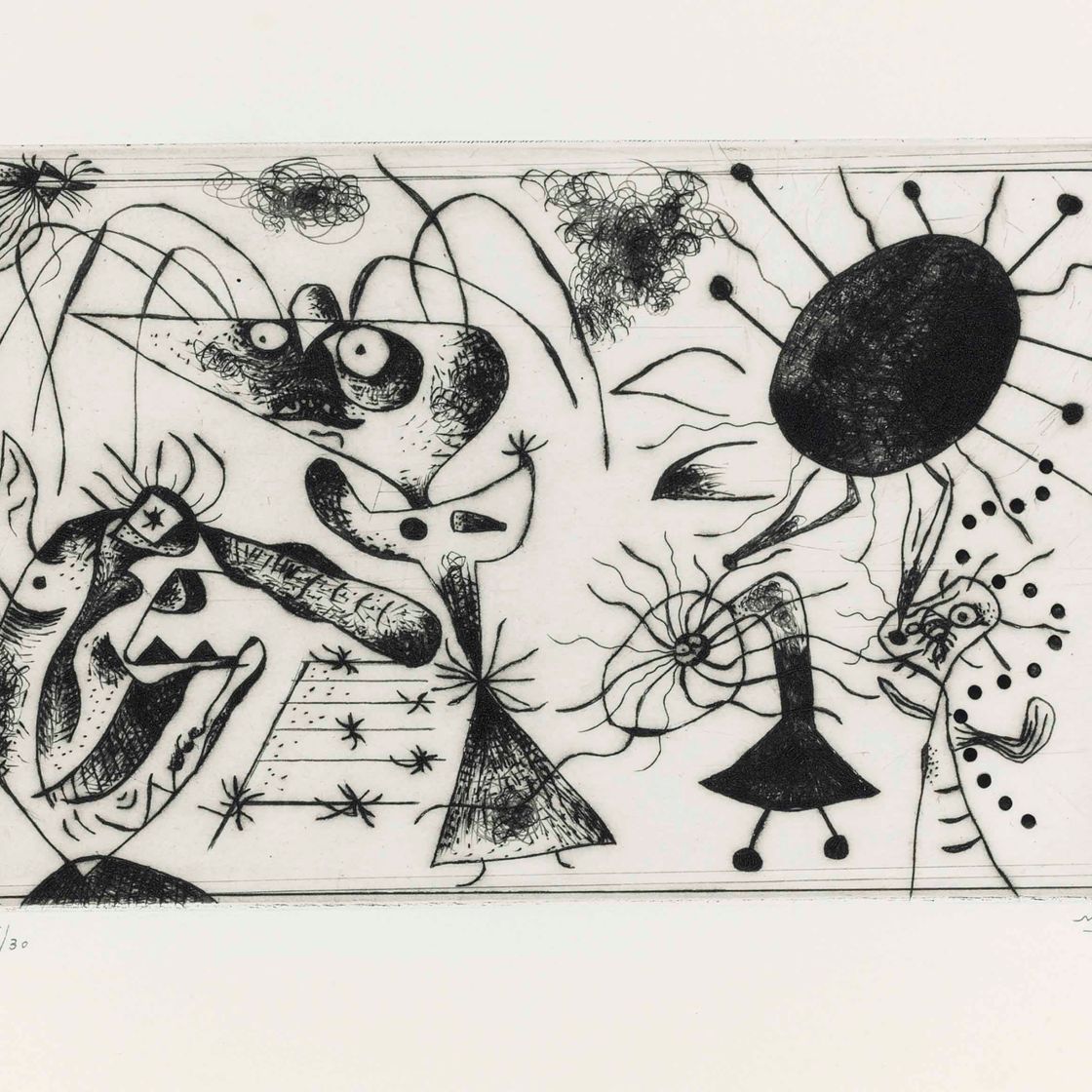 Joan Miró — Черный цвет и румяна : одна тарелка