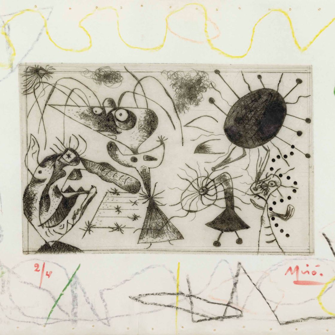 Joan Miró — Черный цвет и румяна : одна тарелка