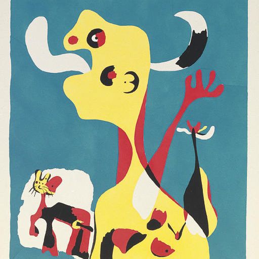 Joan Miró — Женщина и мужчина, рожденный в лунном свете (Дюпен, 18 лет)