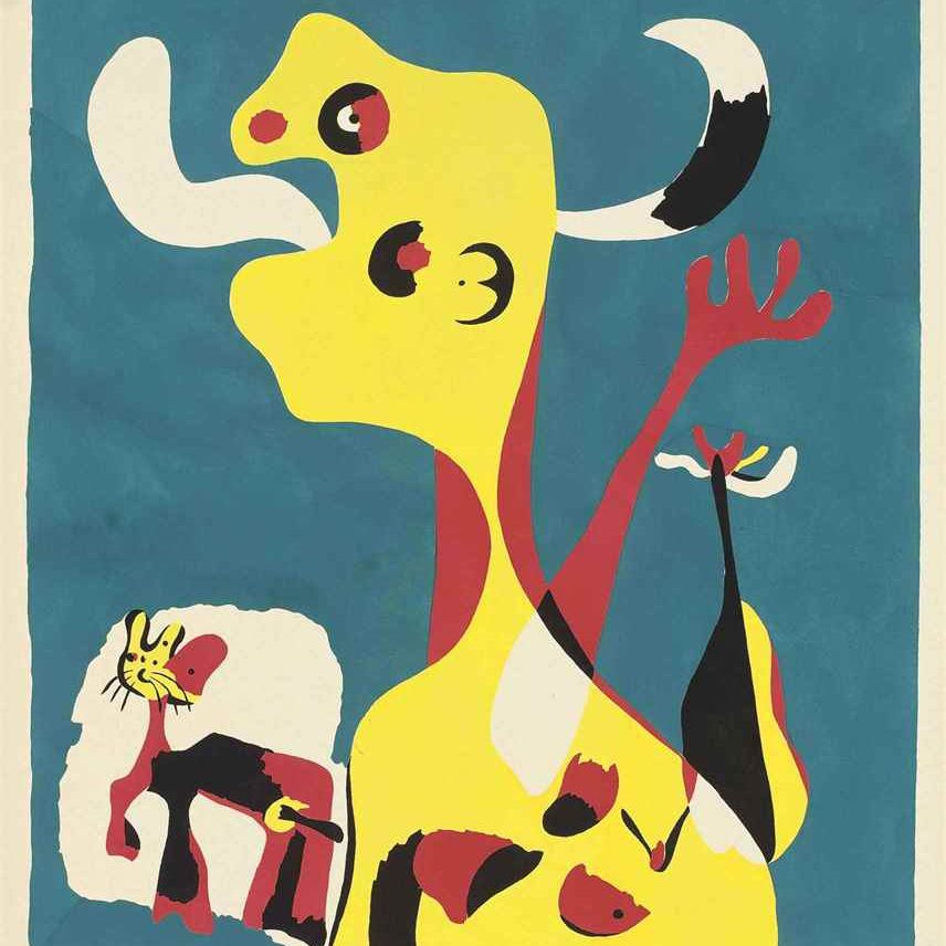 Joan Miró — Женщина и мужчина, рожденный в лунном свете (Дюпен, 18 лет)