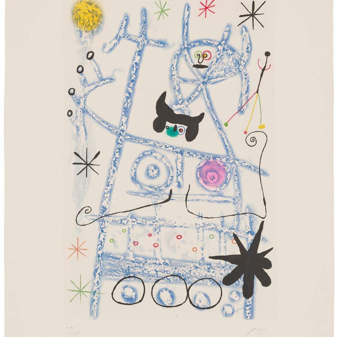 Joan Miró — Лесные пожиратели (bleu)