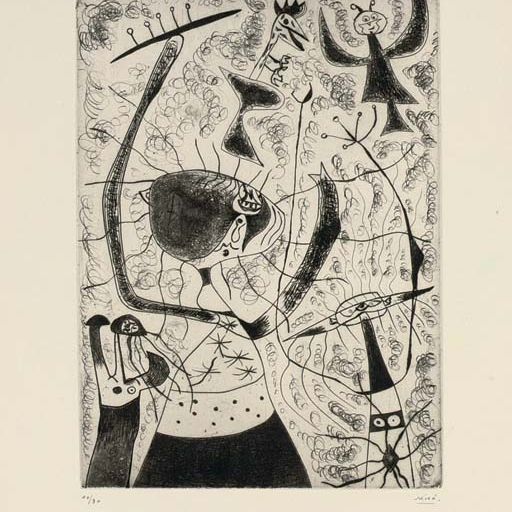 Joan Miró — Трое друзей (D. 25)
