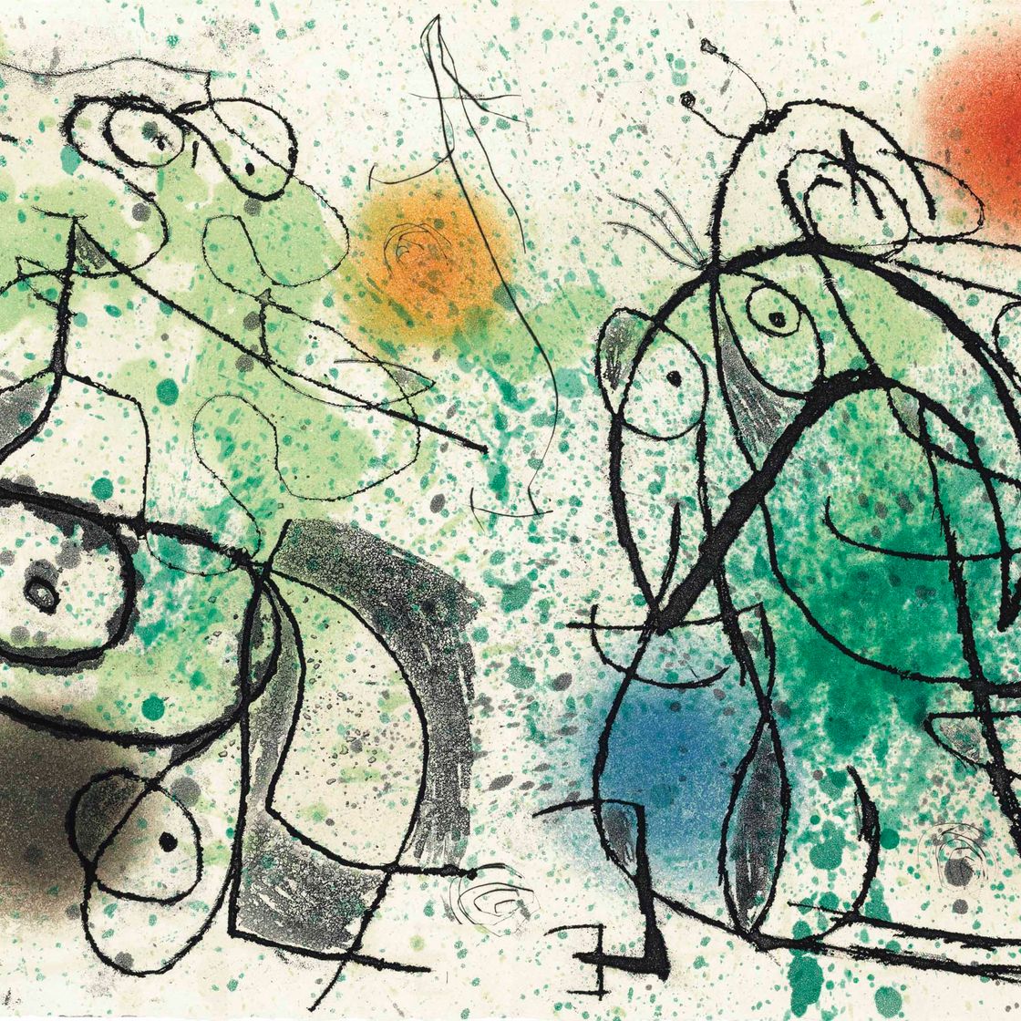 Joan Miró — Адриан де Монлюк, "Граф де Крамайль", "Гротеск куртизанки", Иллиазд, Париж, 1974