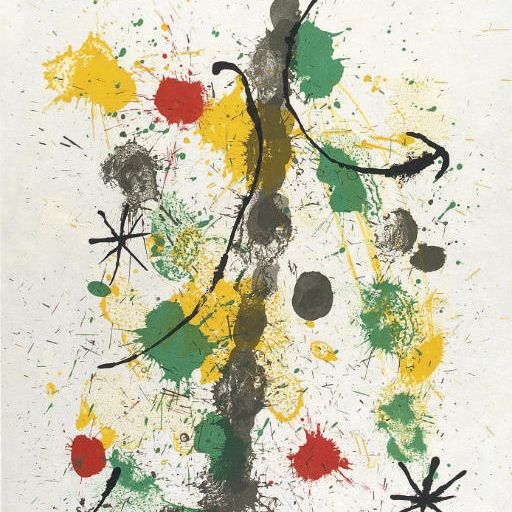 Joan Miró — Эжен Ионеско, "Цветы любви", Париж, Международное общество искусств, XX век, 1964 (Т. 406-10; С. 92)