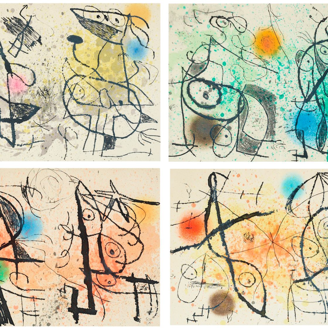 Joan Miró — Адриан де Монлюк, граф Де Крамайль, "Куртизанский гротеск", "Карантин и оон", Париж, 1974