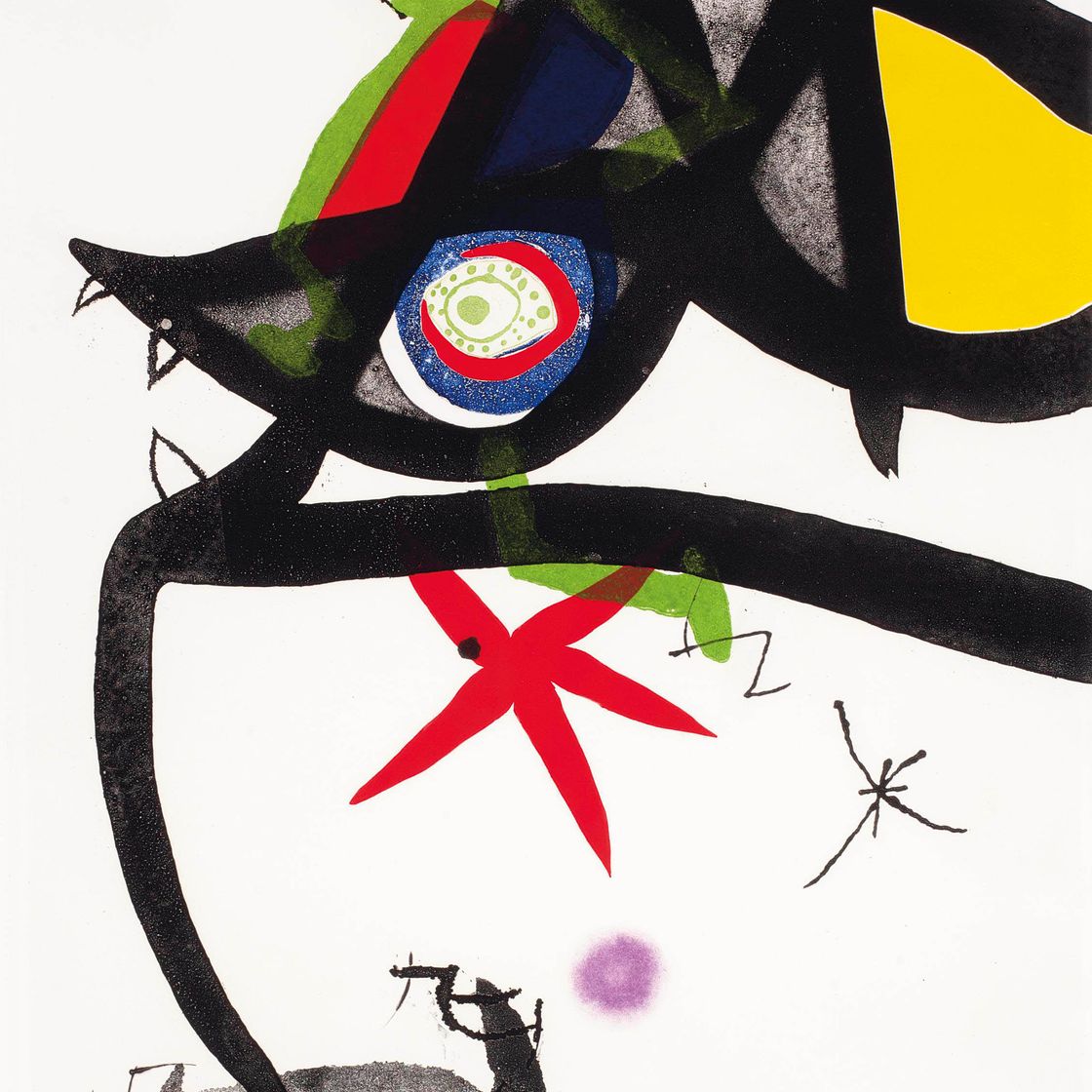 Joan Miró — Набор из четырех цветов: одна тарелка (артикул 825; см. C. books 213)