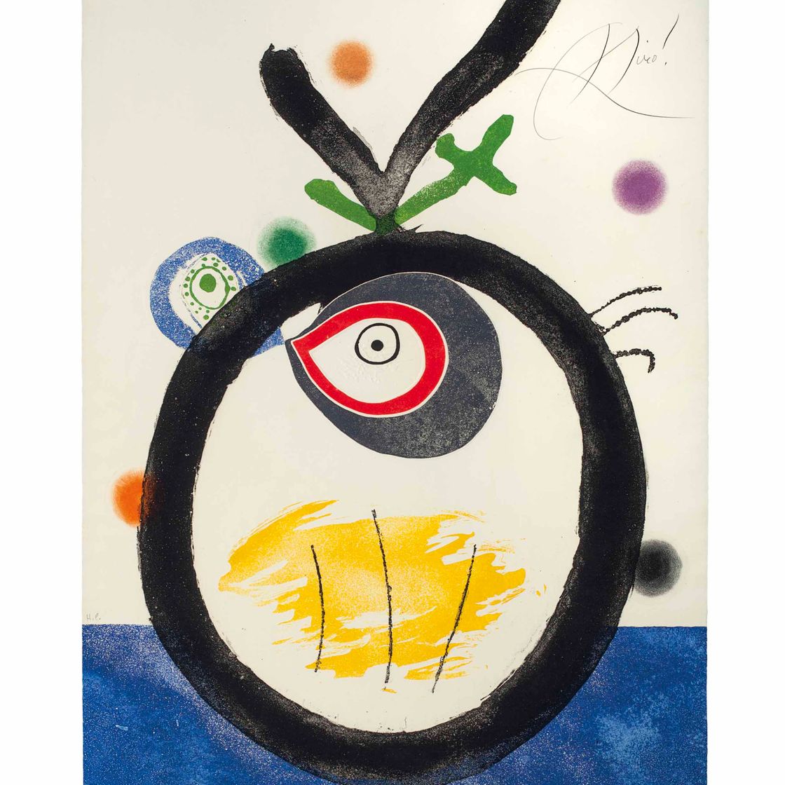 Joan Miró — Набор из четырех цветов: одна тарелка (артикул 824; см. C. book 213)