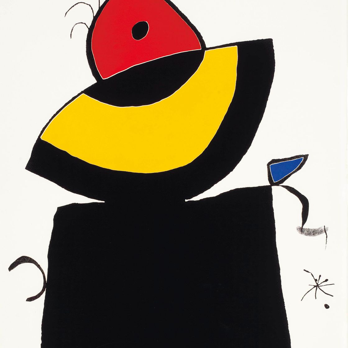 Joan Miró — Набор из четырех цветов: одна тарелка (артикул 826; см. C. books 213)