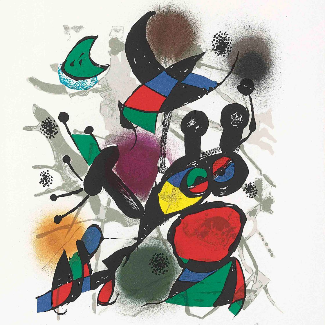 Joan Miró — Литография Жоана Миро III : четыре пластины (М. 1114-1117; см. С. книги 230)