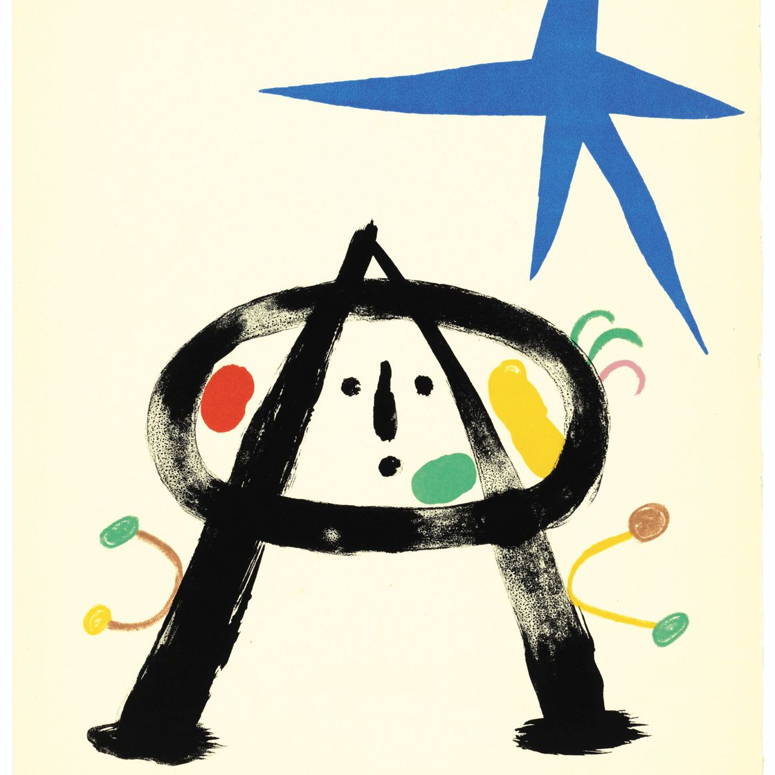 Joan Miró — Тристан Тцара, Министр внутренних дел, главный редактор, Париж, 1950, изображение 1