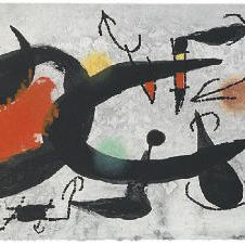 Joan Miró — "Оазис солнца", "Оазис луны", "Этинцелль" : одна пластина (Д. 447; ср. Cramer books, 117)