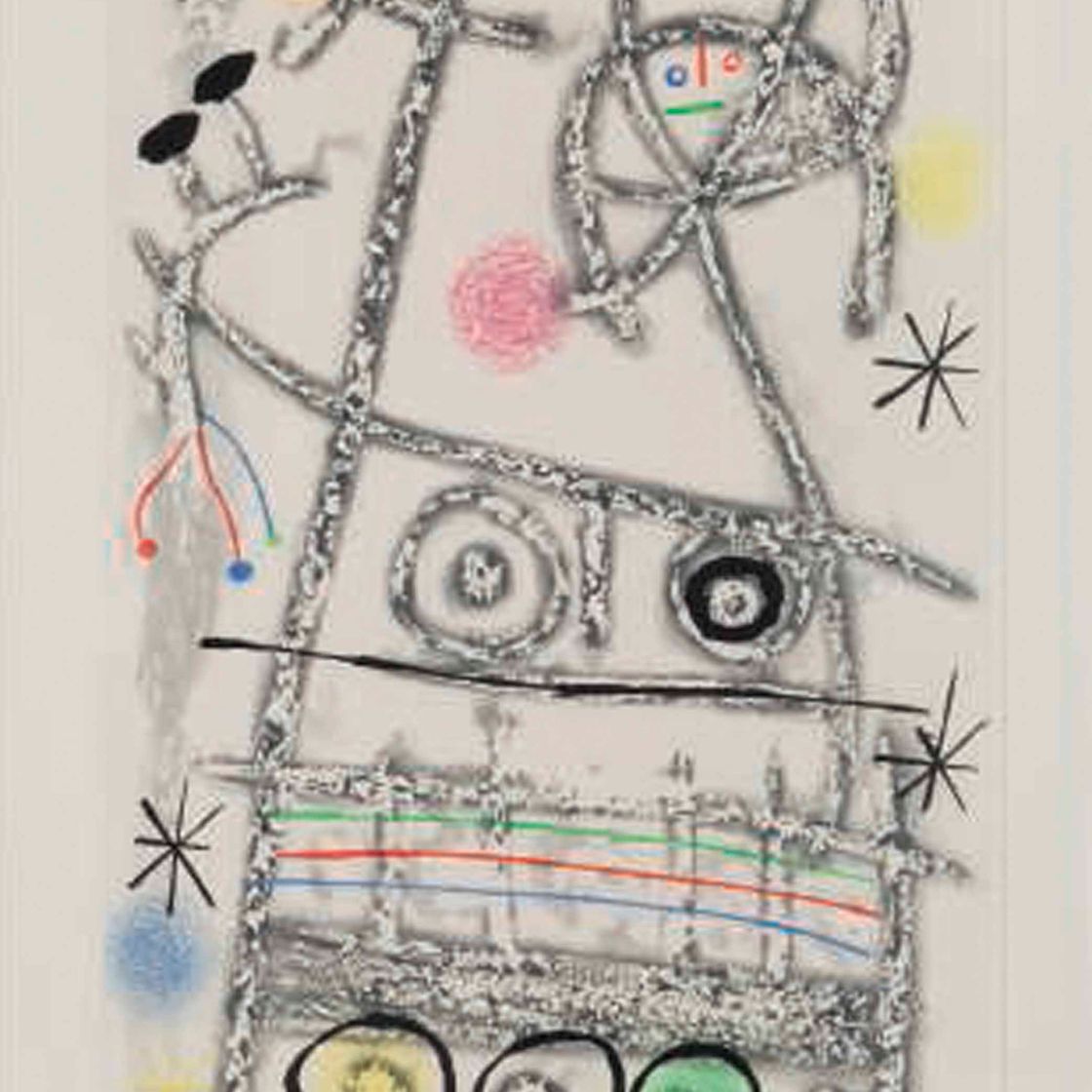 Joan Miró — Лесные пожиратели (серый)