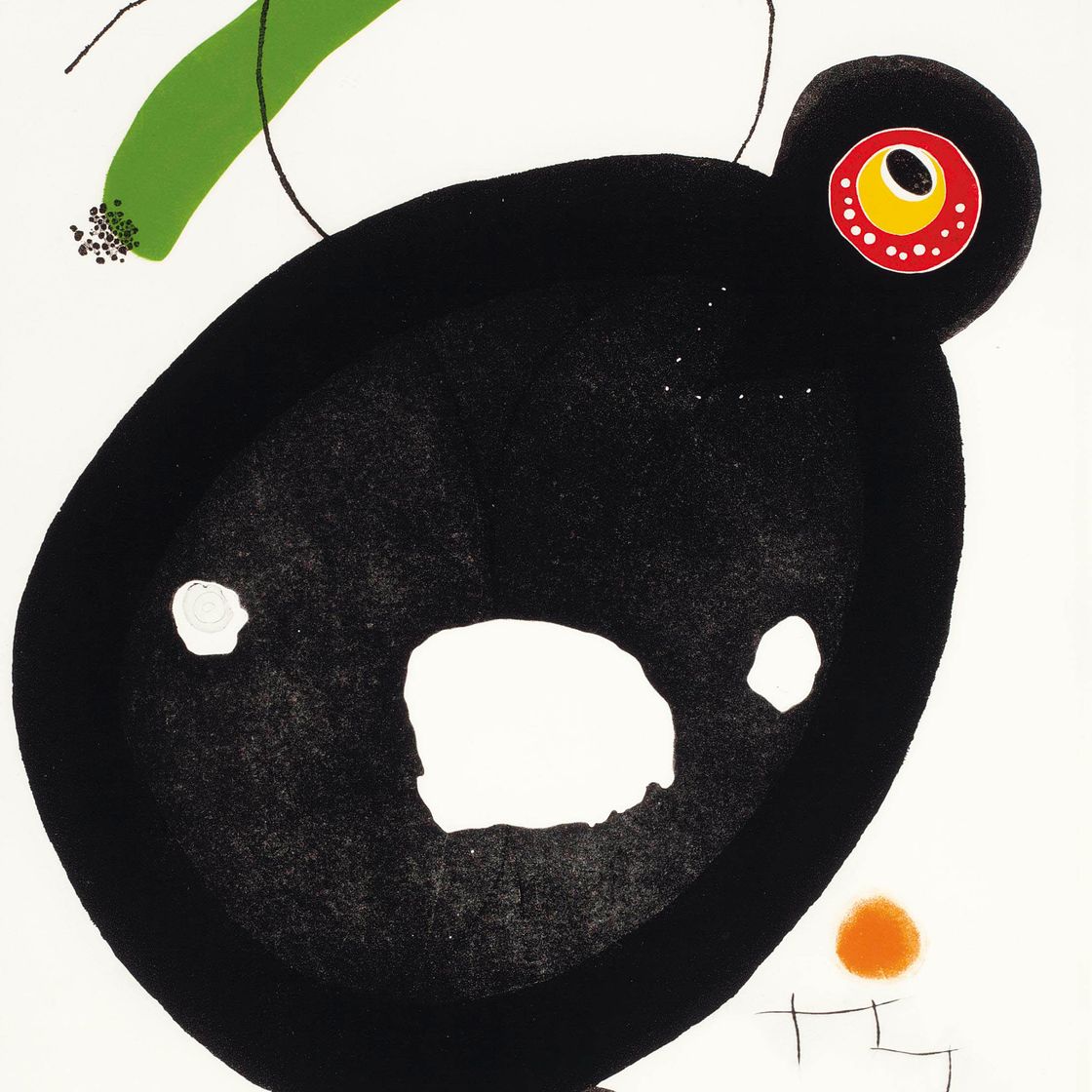 Joan Miró — Набор из четырех цветов: одна тарелка (артикул 823; см. C. books 213)