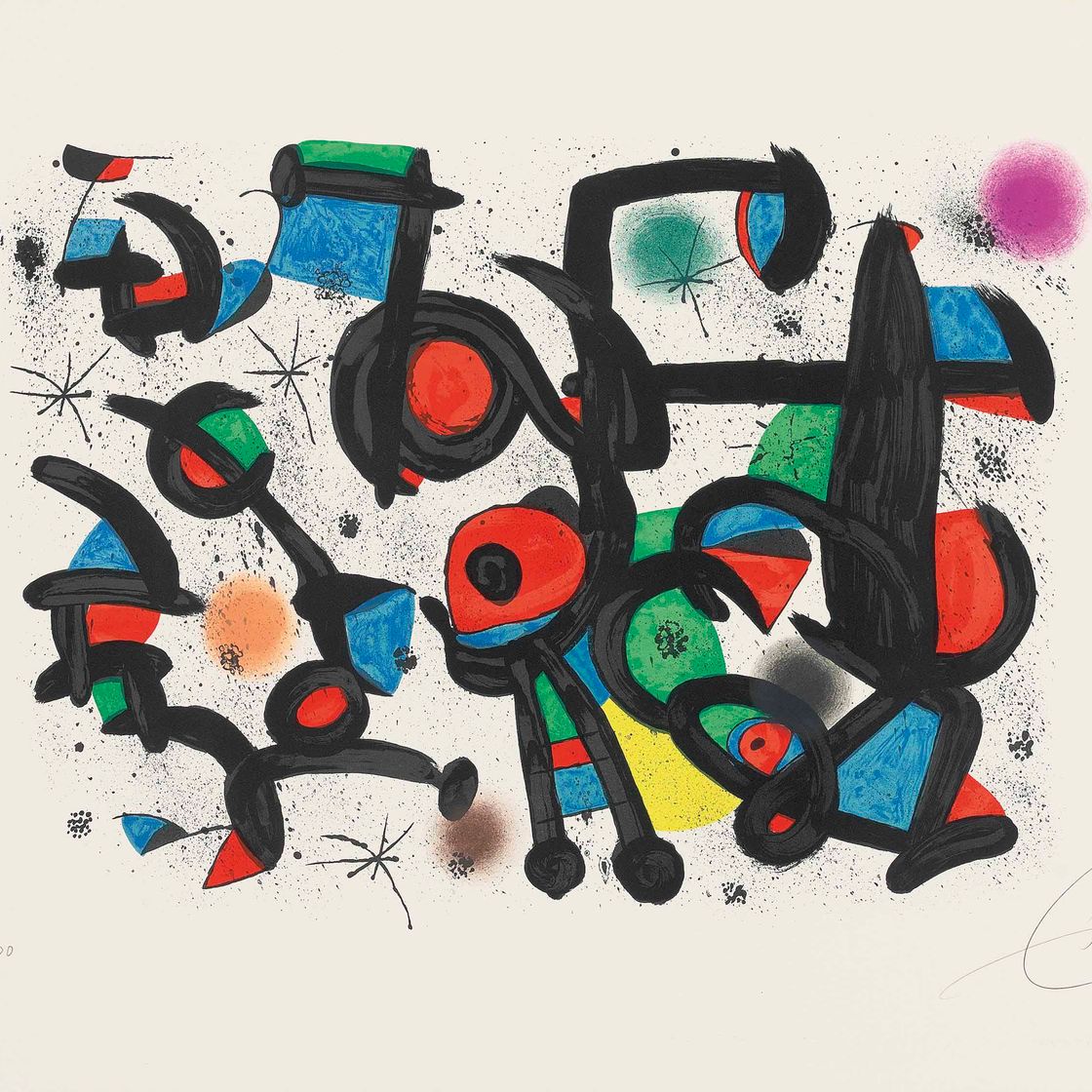 Joan Miró — Лес Любви в парке Гуэль (M. 1243)
