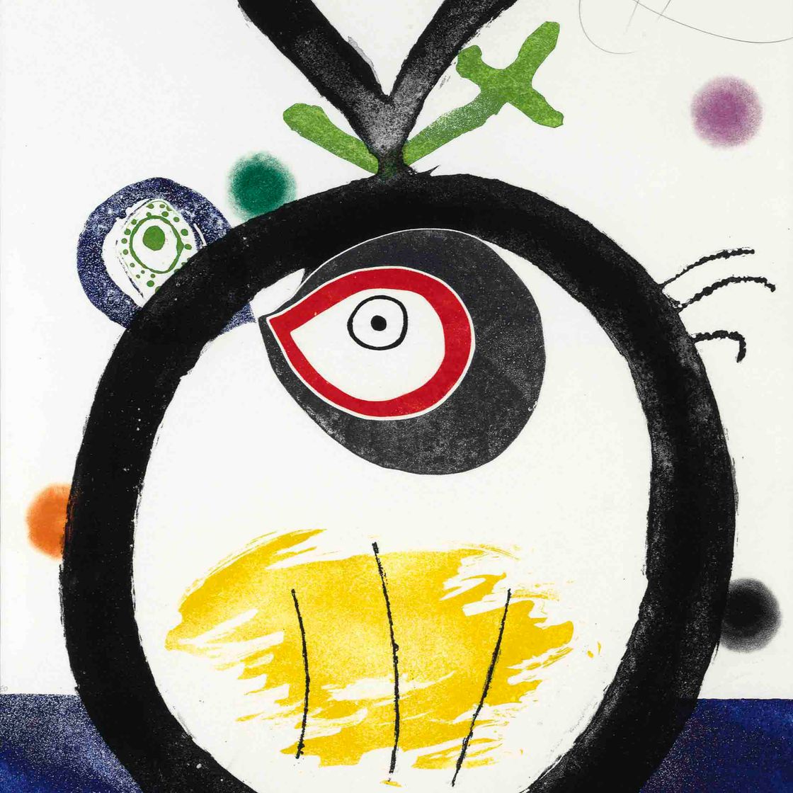 Joan Miró — Набор из четырех цветов: одна тарелка (артикул 824; см. C. books 213)