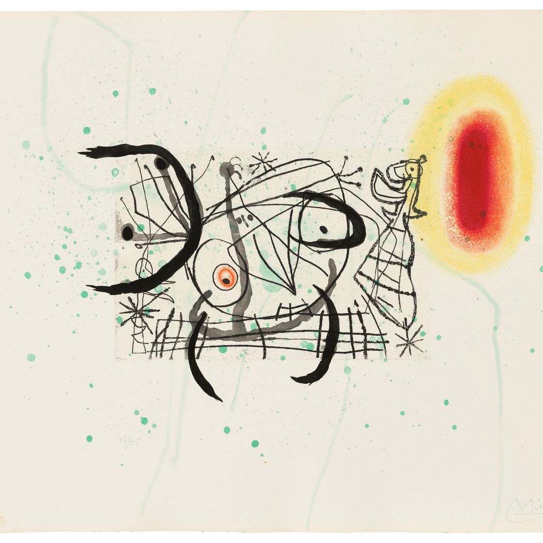 Joan Miró — Один отпечаток, от: Трещины