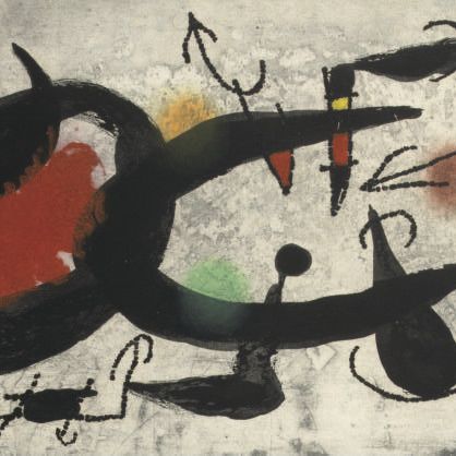 Joan Miró — Солнечный свет, лунный свет, этинцелль : одна тарелка (D. 447; см. C. books 117)