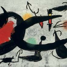 Joan Miró — Одна тарелка из каталога выставки Miró. "Остров солнца", "Остров луны", "Этинсель" (д. 447; ср. С. 117 книг).