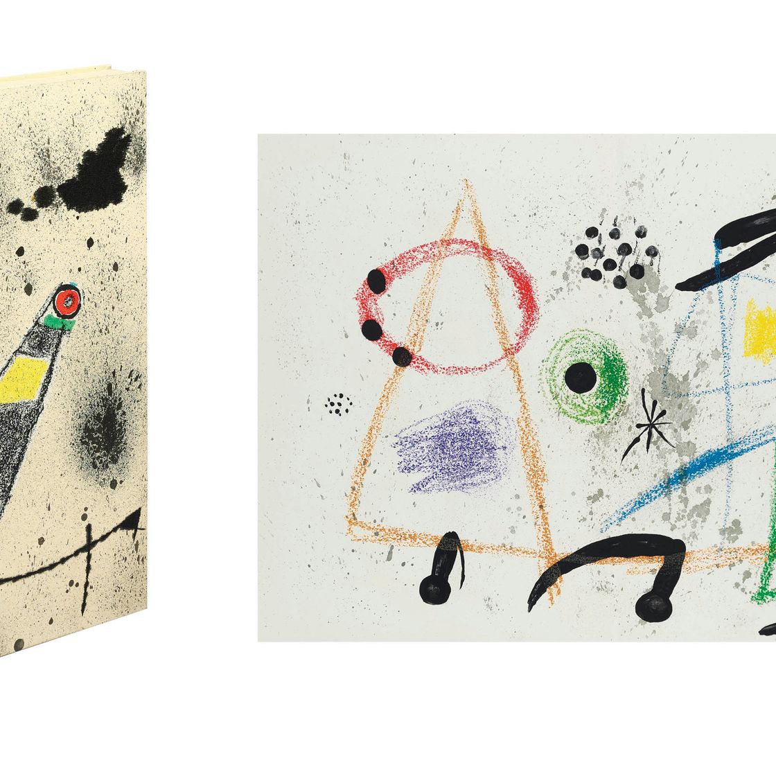 Joan Miró — Рафаэль Альберти, "Маравильяс и Варасионес Акростихи в саду Мира", Издание Poligrafa, Барселона, 1975 (М. 1051-1072; С. 211 книг)