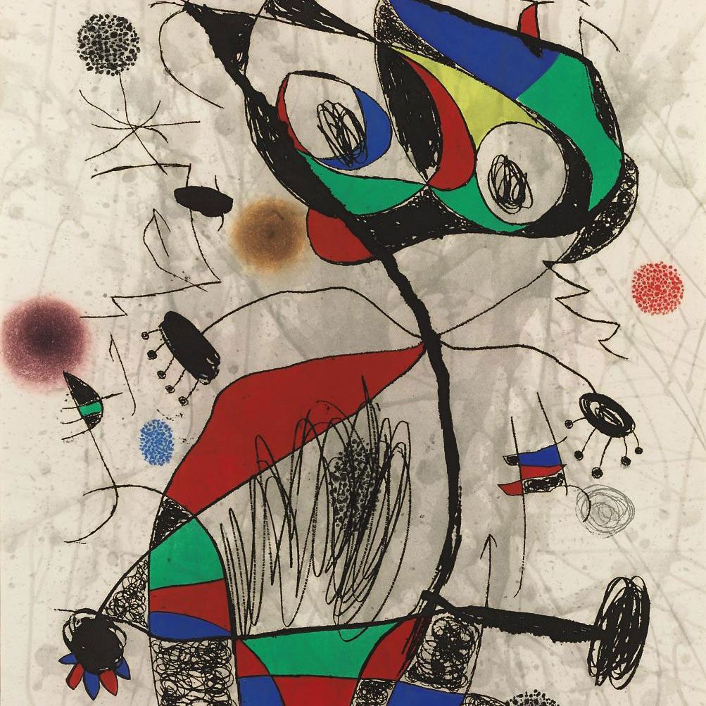 Joan Miró — Библиотека в Бюиссоне (D. 745)