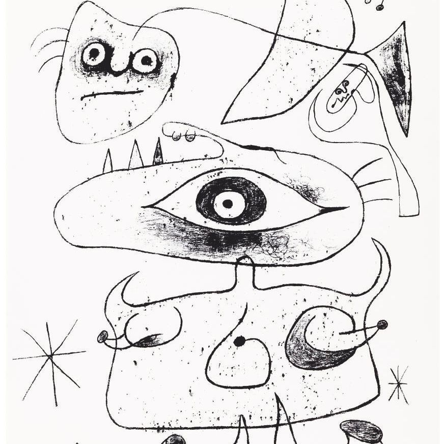Joan Miró — Barcelona IX, из серии "Барселона" (серия 14)