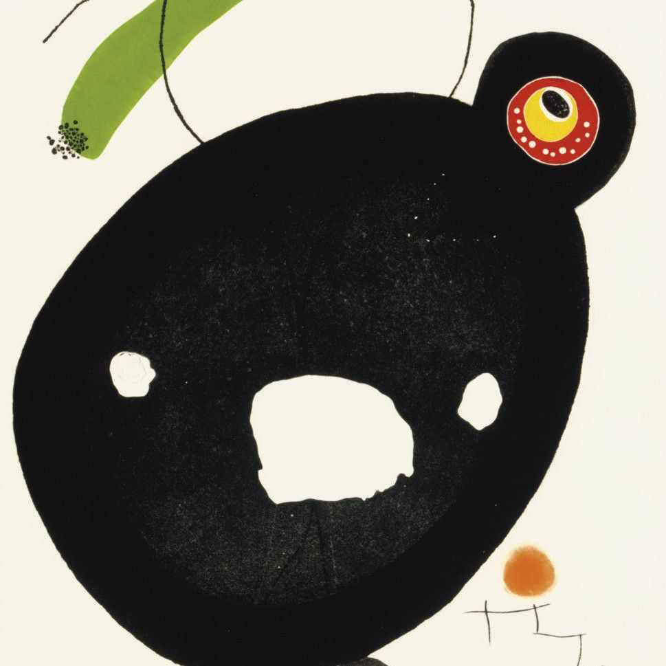 Joan Miró — Набор из четырех цветов "эль моне..." : одна тарелка (артикул 823; см. C. books 213)