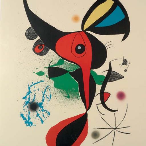 Joan Miró — Одна тарелка из коллекции Oda à Joan Miró (M. 904; ср. C. books 175)