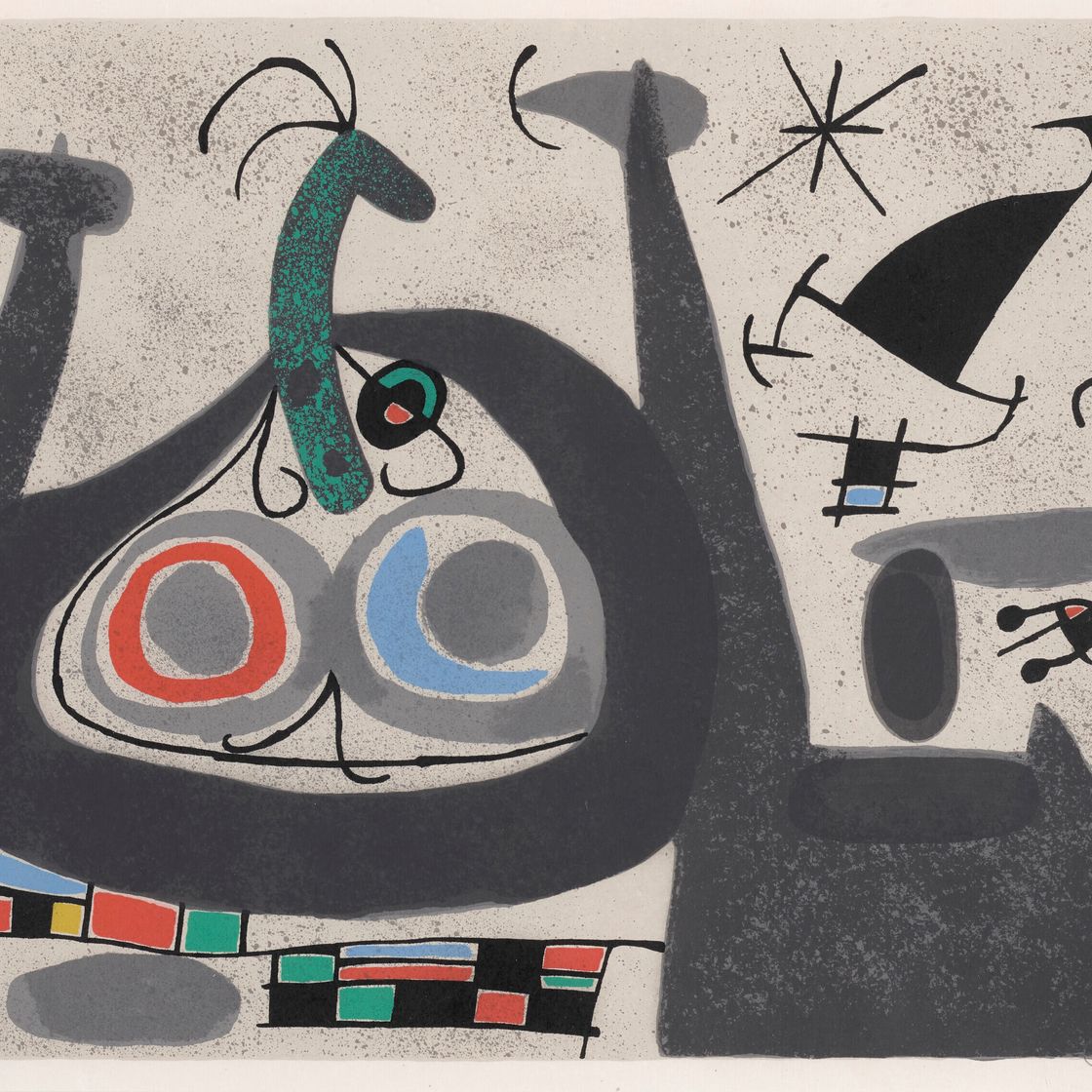 Joan Miró — Без названия, из "Лазаря с золотыми перьями"
