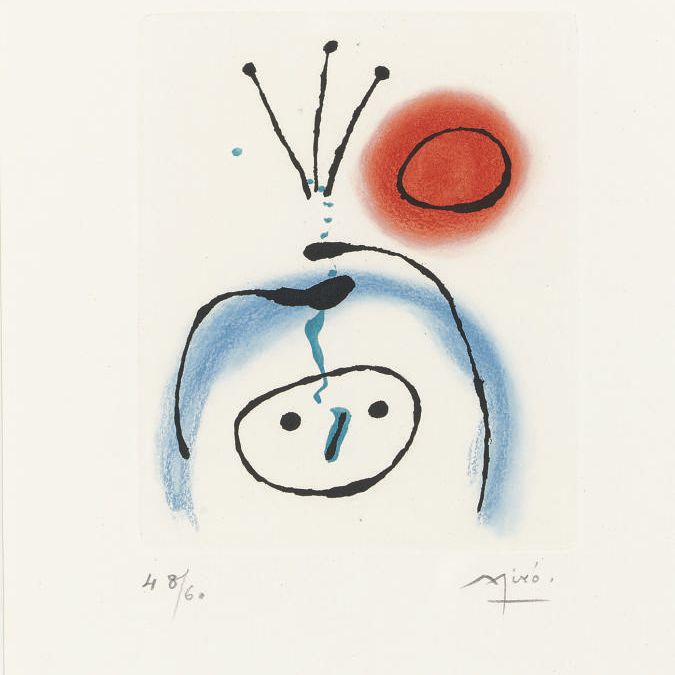 Joan Miró — Сюита "Аврорская битва" : одна тарелка (д. 123; см. С. 45)