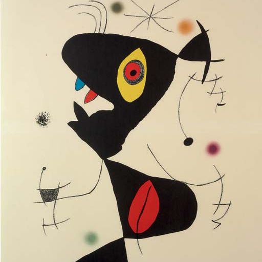 Joan Miró — Одна пластина из коллекции Oda a Joan Miró (M. 908; ср. C. books 175)