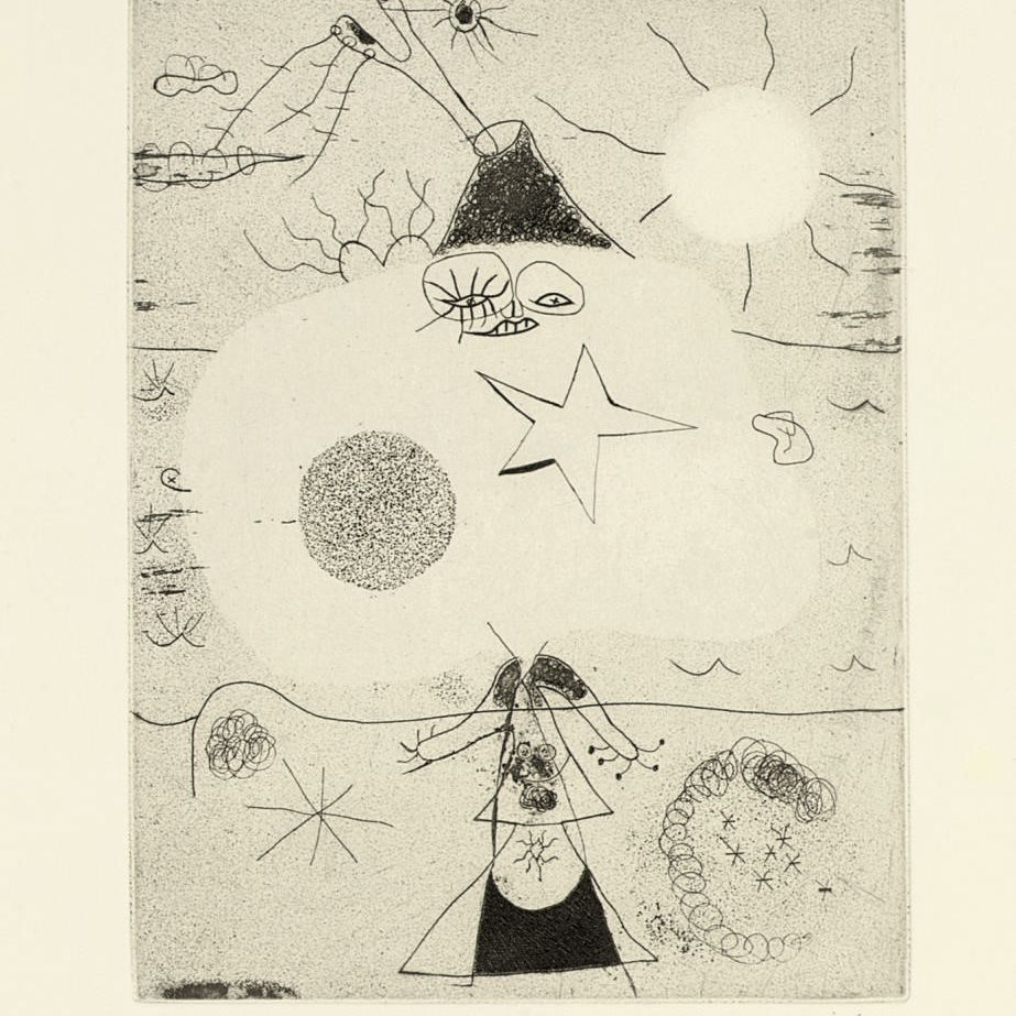 Joan Miró — Женщина и вулкан (D. 28)