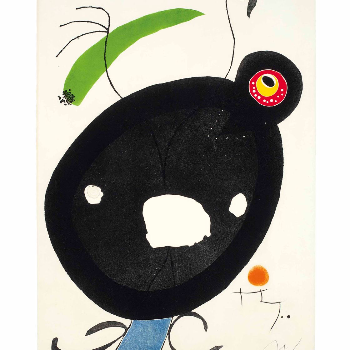 Joan Miró — Набор из четырех цветов: одна тарелка (артикул 823; см. C. books 213)