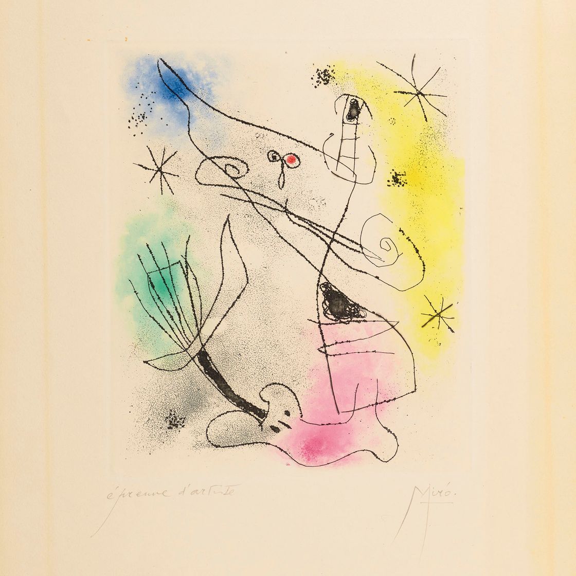 Joan Miró — Без названия, первый выпуск фельетонов о Рене Кревеле