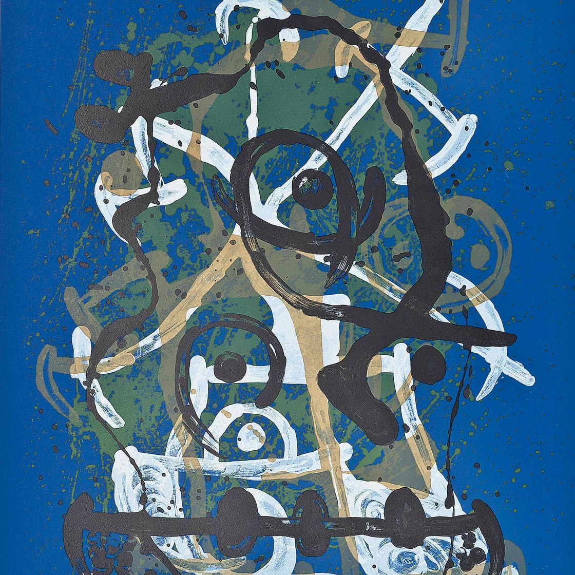 Joan Miró — Верховая езда (синий)