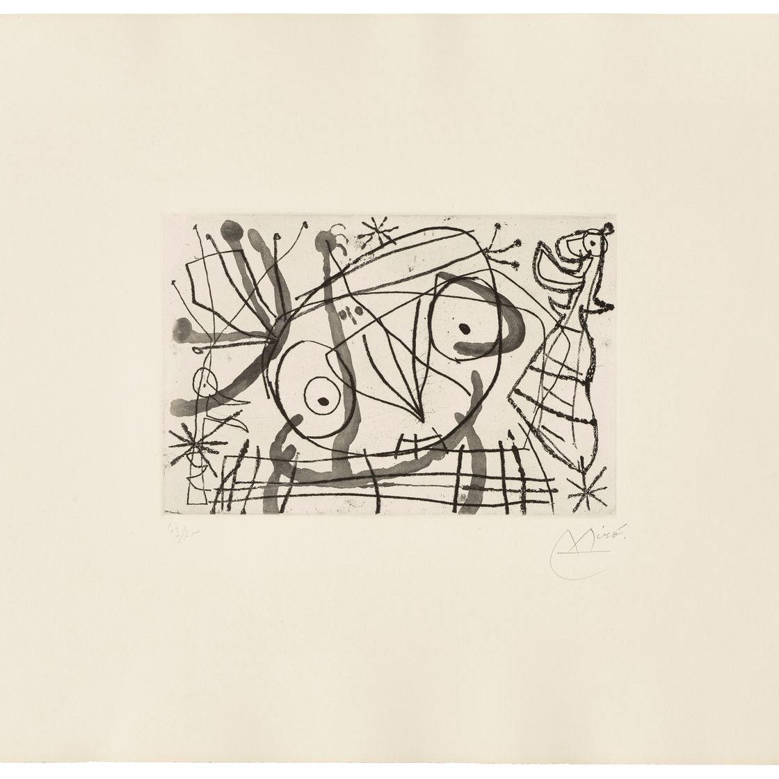 Joan Miró — Один отпечаток, от: Fissures