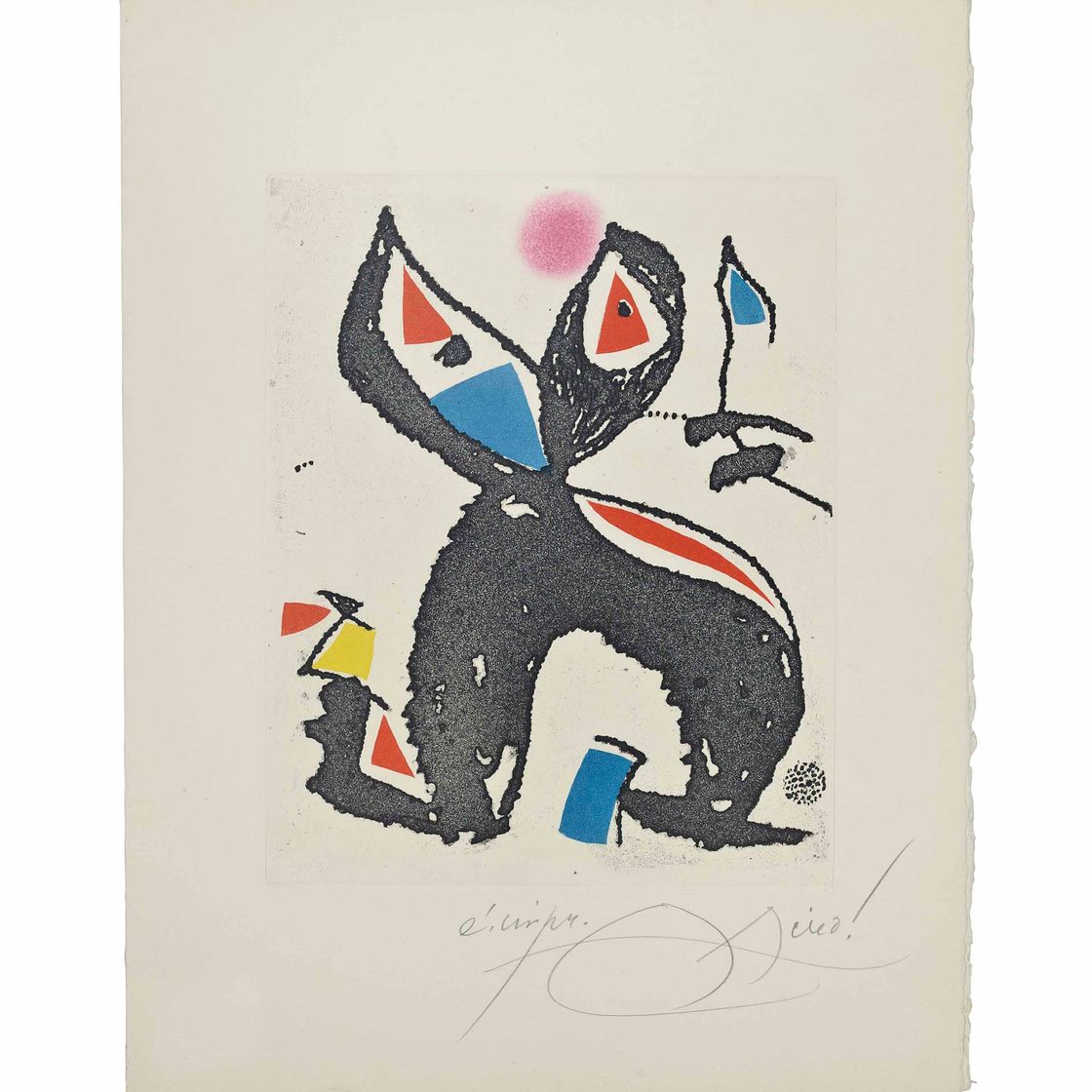 Joan Miró — Одна тарелка, от: Le Marteau sans Maître (Дюпен IV, 953; см. Cramer Books, 216)