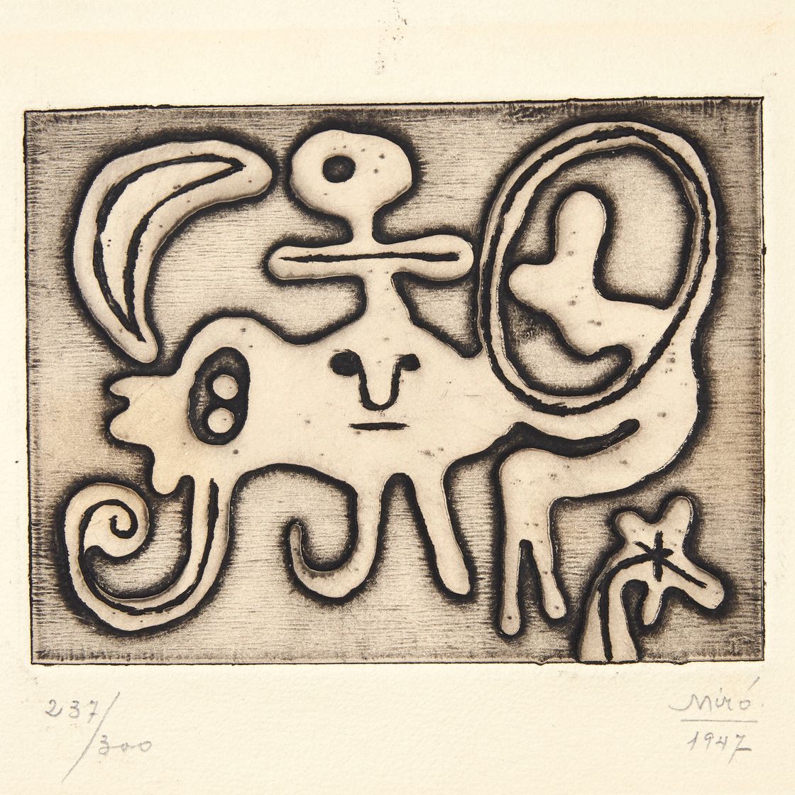 Joan Miró — Женщина и изюминка, рожденная в Луне, из Лавры номер один