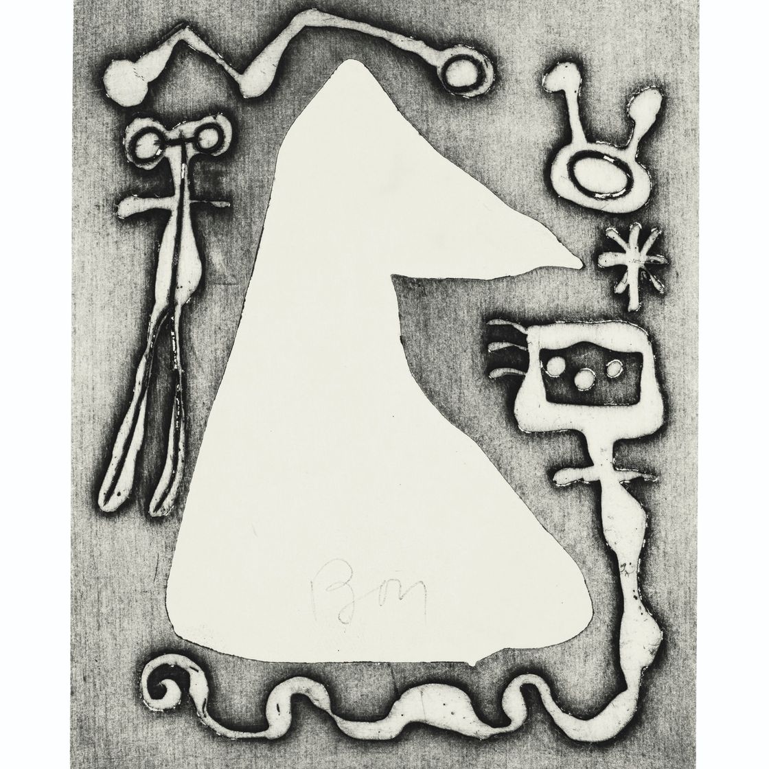 Joan Miró — "Ле Дезесперанто", из "Античного тома" III : четырнадцать пластинок., изображение 12
