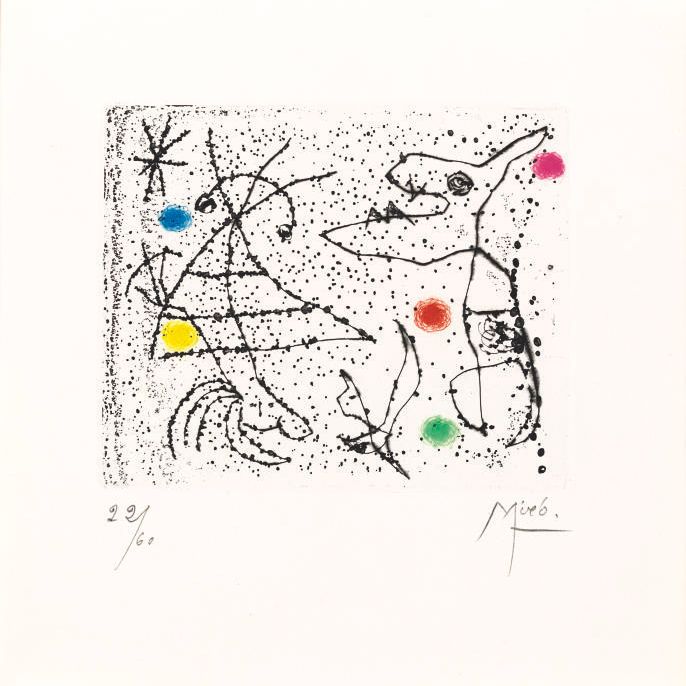 Joan Miró — Сюита "Аврорская битва" : одна тарелка (д. 144; см. С. 45)