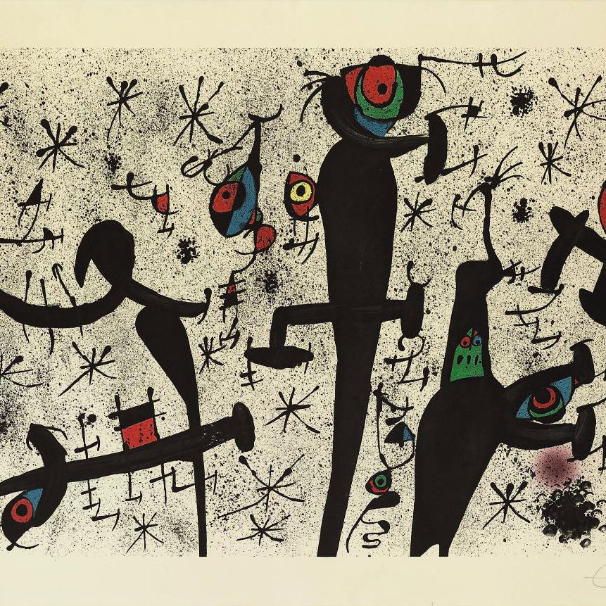 Joan Miró — Одна тарелка от: Homenatge à Joan Prats (M. 731; C. books 153)