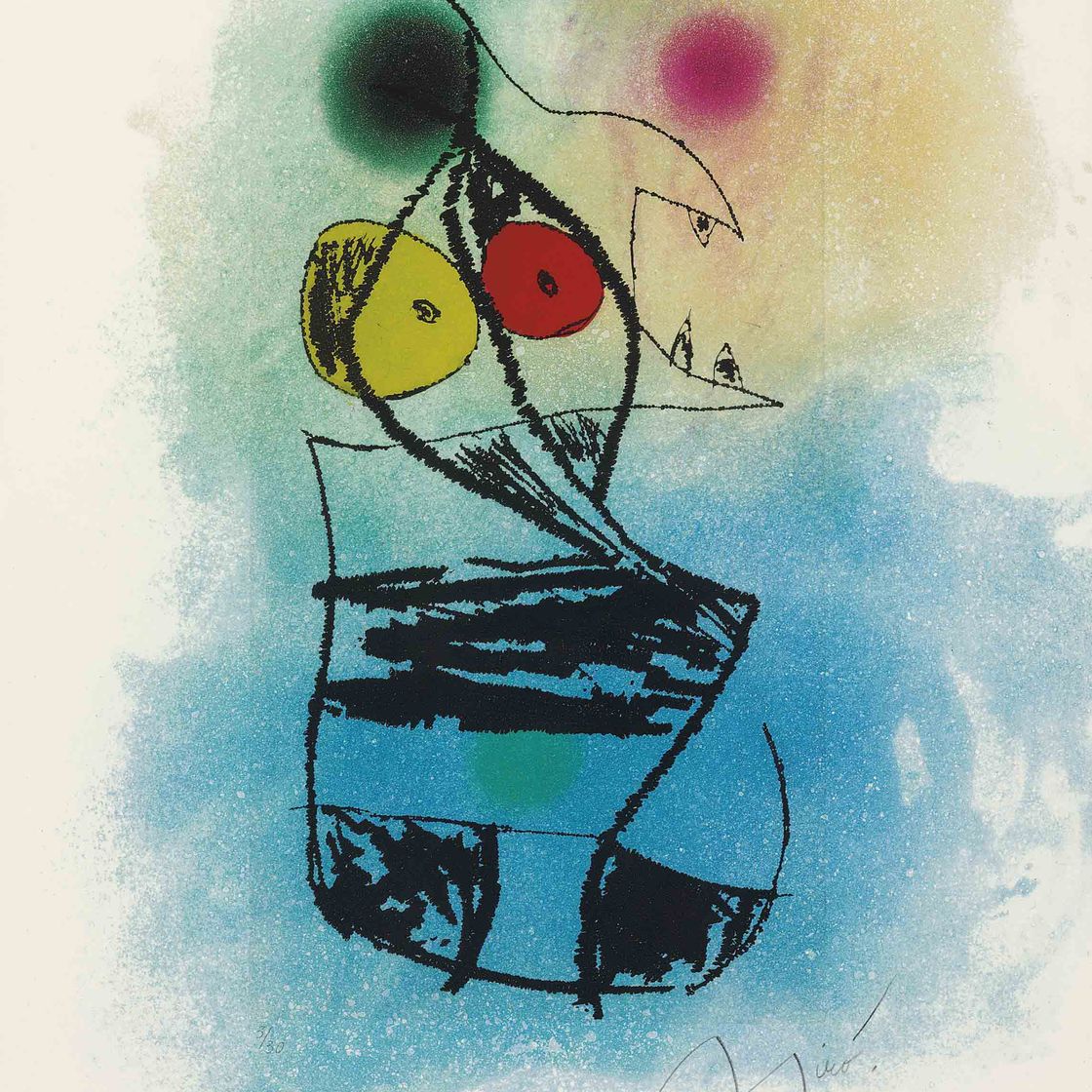 Joan Miró — Журавль-скорпион (D. & Lelong 1011)