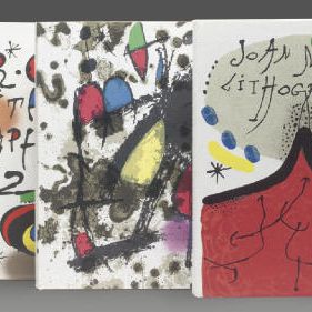 Joan Miró — Литография Жоана Миро [Vols. I-III], Париж, 1972-76 (Т. 854-867, 1036-1049, 1112-1119; С. книги 160, 198 и 230).