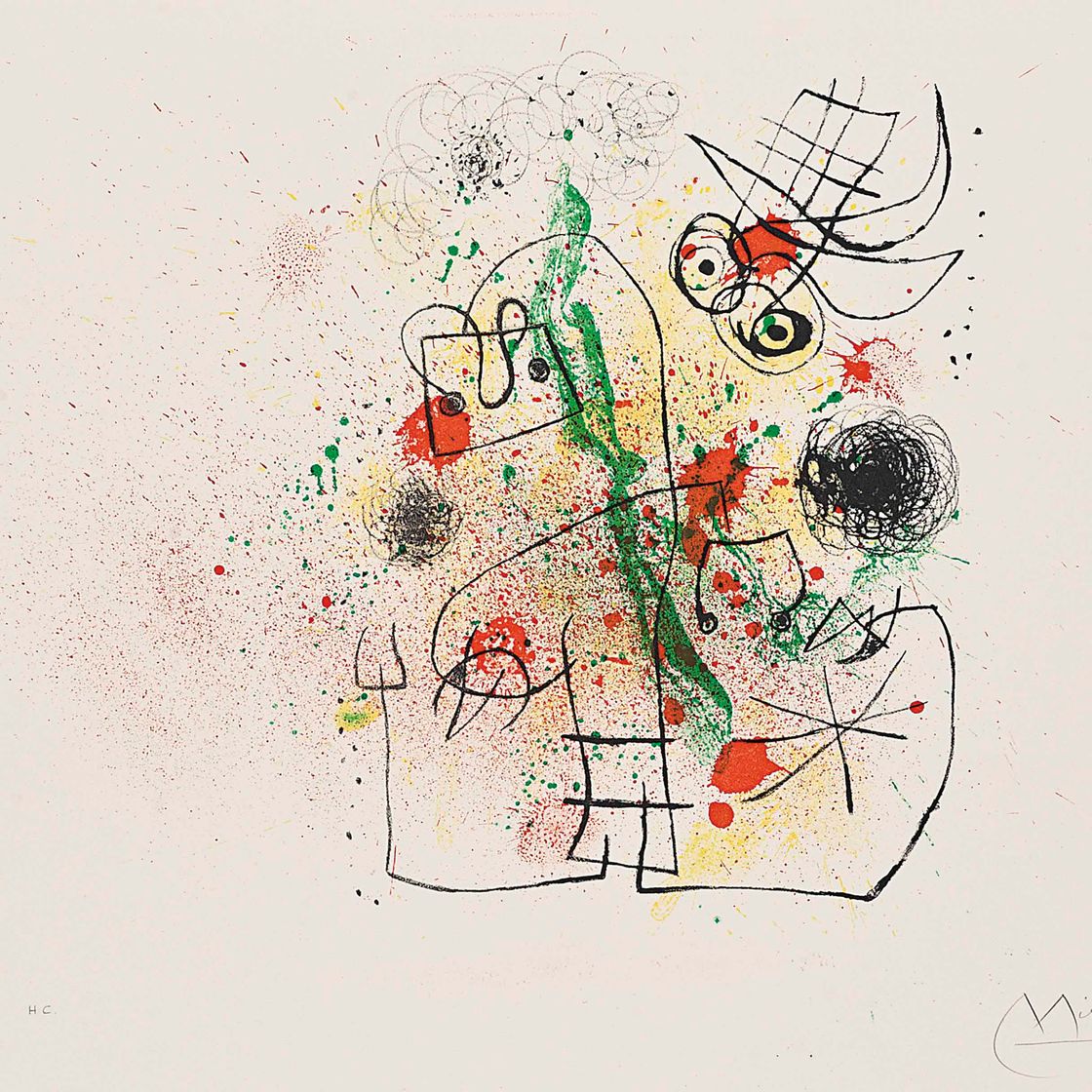 Joan Miró — Женщина и Изюминка в порыве страсти