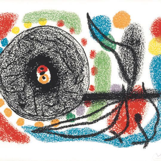 Joan Miró — Лазарь с золотыми перьями : одна пластина (М. 812; см. С. книги 148)