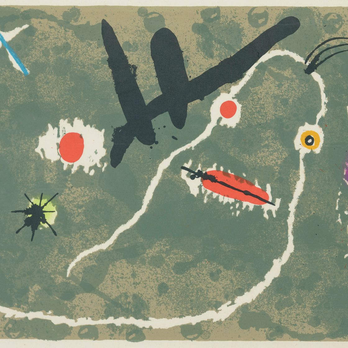 Joan Miró — Одна тарелка от: Le Lézard с золотыми перьями