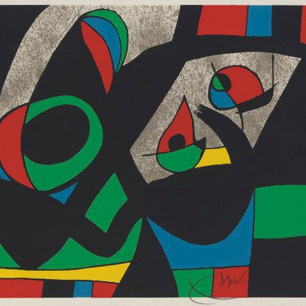 Joan Miró — Лазарь с золотыми перьями : одна тарелка (M. 797)